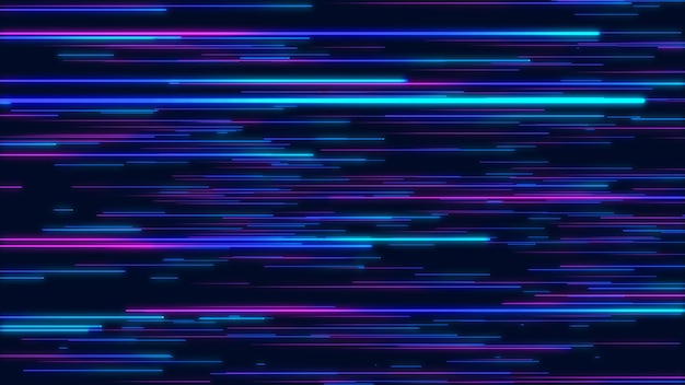 Líneas radiales abstractas azules y púrpuras Fondo geométrico Flujo de datos Fibra óptica