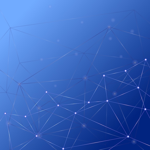 líneas de red digital de tecnología de fondo azul abstracto