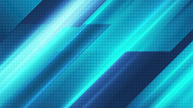 Líneas tecnológicas azules brillantes fondo abstracto
