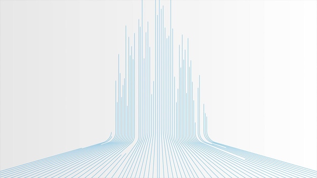 Líneas tecnológicas mínimas azules fondo futurista abstracto