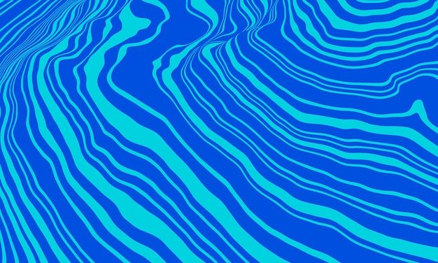 Líneas topográficas azules. Montaña abstracta. Ilustración 3D.