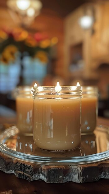 Líneas de velas con olor de panadería esencia del calor aroma de los hogares