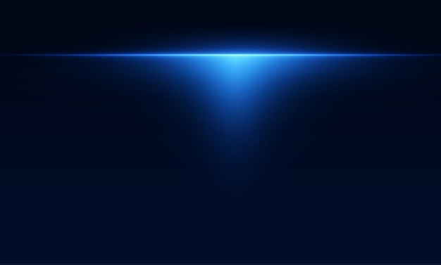 Líneas de velocidad horizontales de neón azul Líneas láser de luz Luz de neón horizontal Rayas brillantes