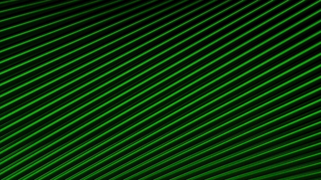 Líneas verdes en movimiento de abstracción líneas brillantes de color verde se fusionan en diferentes direcciones