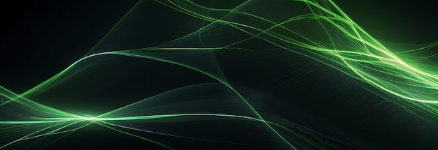 líneas verdes sobre un fondo negro