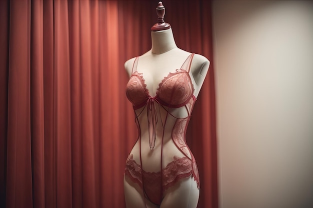 Lingerie sensual em um manequim ai generativo