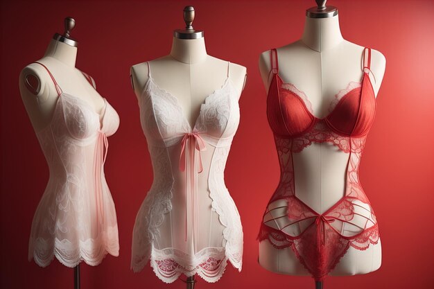 Lingerie sensual em um manequim ai generativo