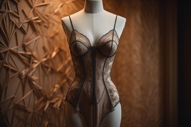 Lingerie sensual em um manequim ai generativo