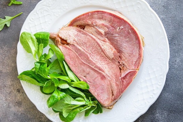 Língua de porco carne geléia fresca refeição saudável comida lanche dieta na mesa cópia espaço fundo de comida