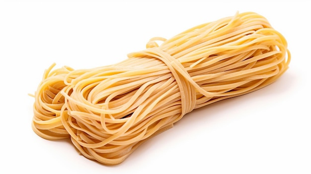 Linguine Delight Isolado em fundo branco Generative Ai