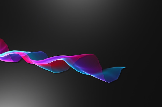 Linha colorida e design de fundo de onda