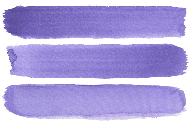 Linha de aquarela de fundo abstrato listrado azul violeta sobre o fundo de papel de textura branca ou modelo para banner de web de texto