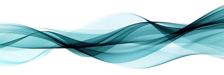 Foto linha de onda suave azul abstrata sobre fundo branco generative ai aig21