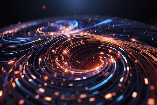 Linha de ponto de emissão de bobina espiral tecnologia de internet de partículas grande fundo de dados