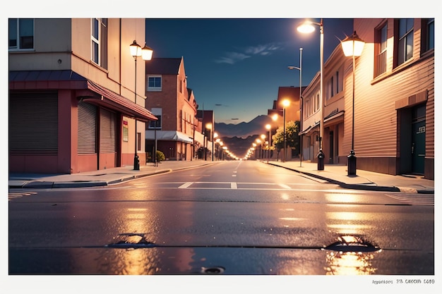 Foto linha de trânsito da rua da cidade cruzamento de estradas luzes de rua bela cidade papel de parede de fundo