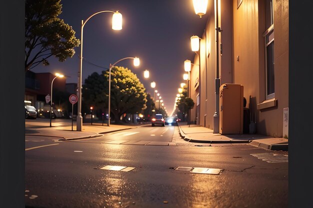 Foto linha de trânsito da rua da cidade cruzamento de estradas luzes de rua bela cidade papel de parede de fundo