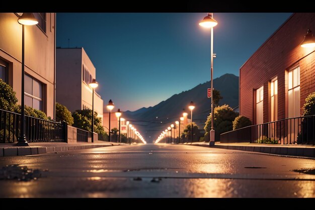 Foto linha de trânsito da rua da cidade cruzamento de estradas luzes de rua bela cidade papel de parede de fundo