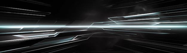 Linha digital abstrata futurista de luxo preto e branco Fundo de tecnologia IA generativa