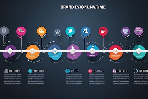 Foto linha do tempo de evolução da marca