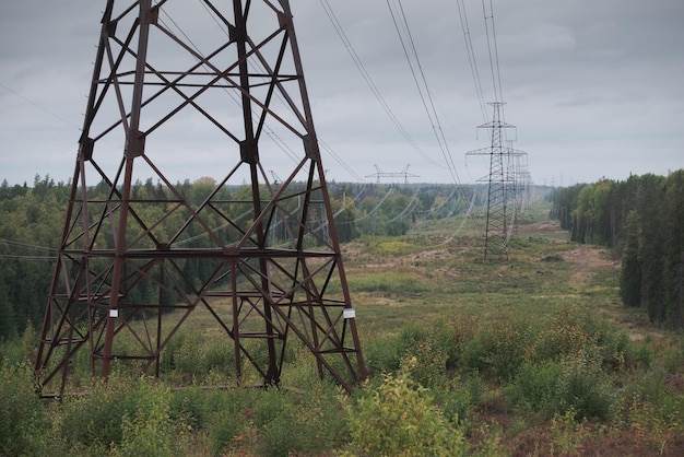 Linha elétrica de alta tensão russoFinlandês Fornecimento de eletricidade