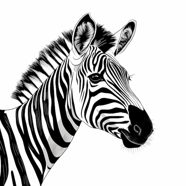 linha fina de zebra branco fundo preto dos desenhos animados