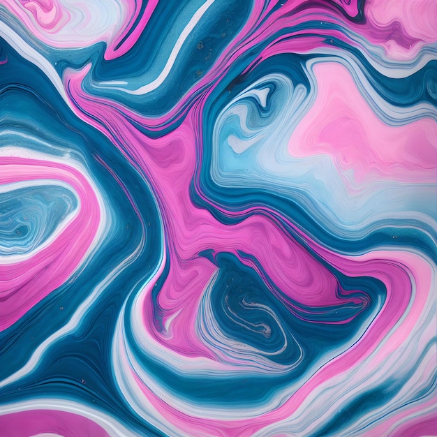 Linha giratória de fundo abstrato com arte generativa pastel rosa e azul mais clara por AI
