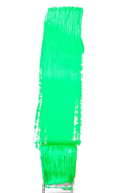 Linha vertical verde da pintura