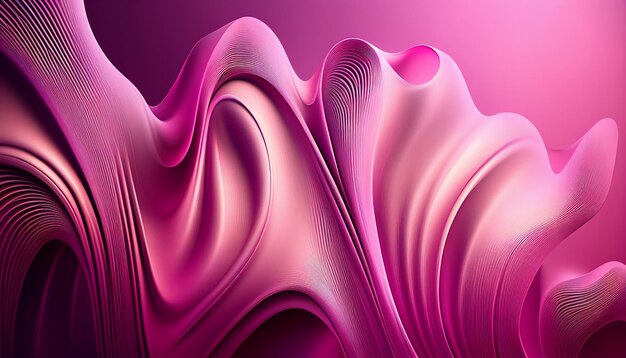 Linhas abstratas cor-de-rosa como ondas suaves