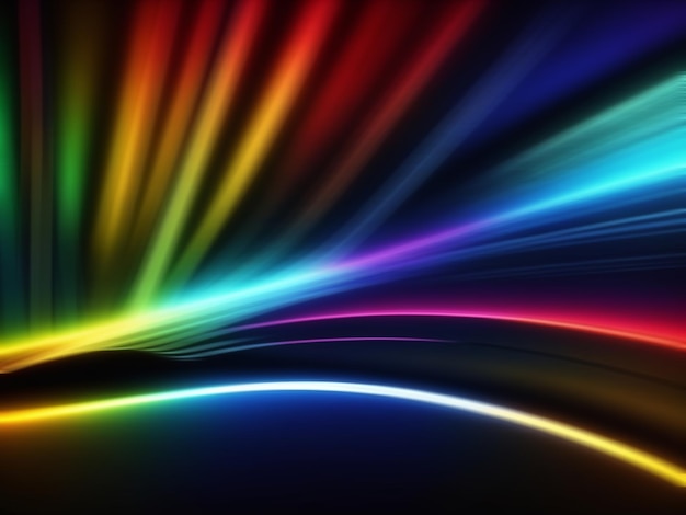 Linhas de arco-íris e cores brilhantes abstrato Tecnologia de velocidade de linha fundo de arte em movimento