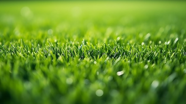 Linhas de campo de futebol em close-up Background campo de fuite grama estádio de futebal terreno v IA generativa