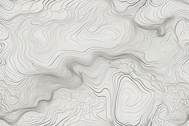 Linhas de contorno topográficas mapeam padrão sem costura