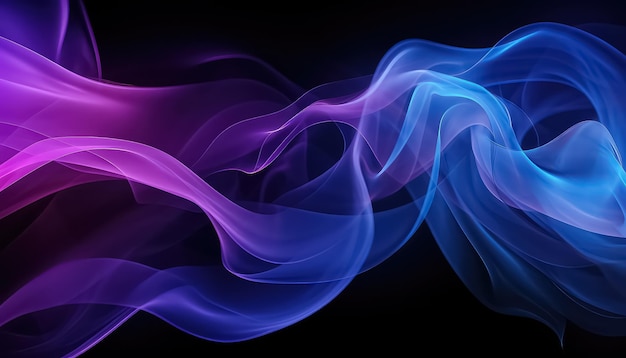 linhas de energia de impulso abstratas com fundo panorâmico com ondas de néon brilhantes
