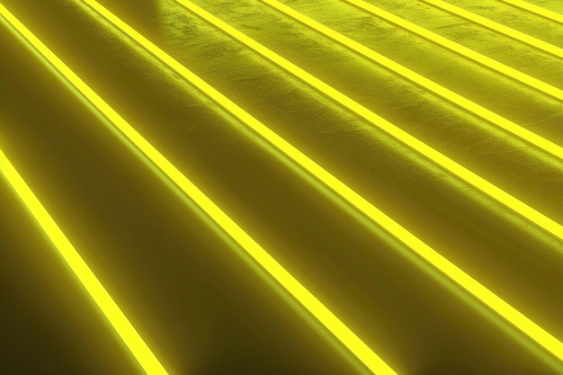Foto linhas de fundo amarelo claro de néon brilham