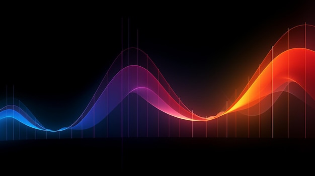 Linhas de gradiente vivas que ilustram a evolução dinâmica da tecnologia