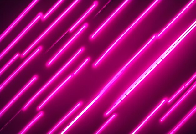 Foto linhas de led abstratas de néon em magenta