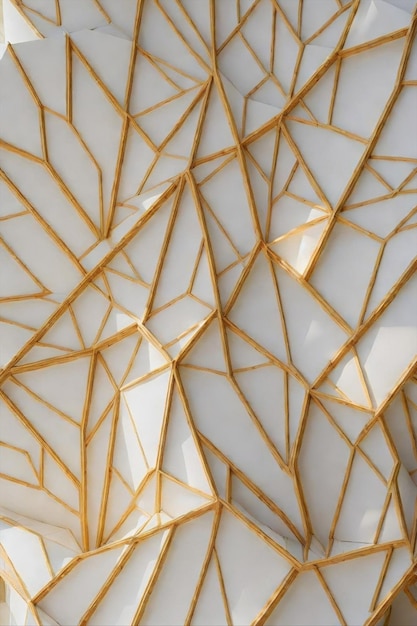 Linhas de luxo douradas abstratas e textura de parede branca e limpa