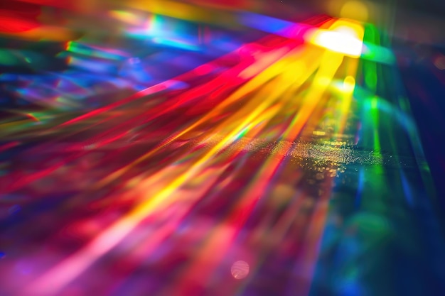 Foto linhas de luz dinâmicas e flares para design de fundo vibrante