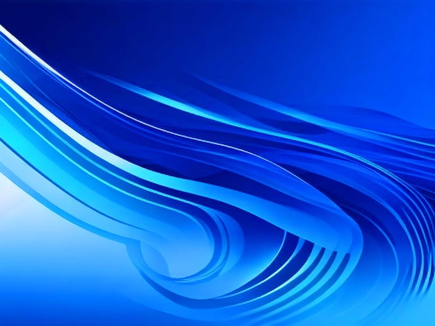 Linhas de onda fluidas de gradiente azul abstrato moderno fundo de banner Design de linhas móveis brilhantes