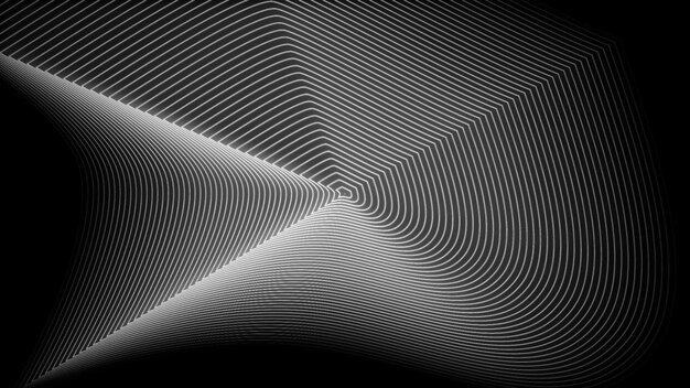 Linhas de onda renderização 3D de fundo gerada por computador