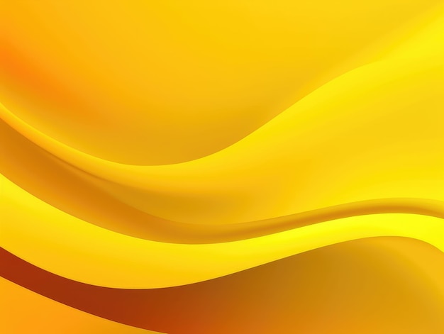 Foto linhas e ondas amarelas brilhantes abstraem fundo generative ai