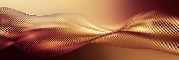 Linhas fluidas abstratas vermelhas e douradas que se assemelham a tecidos de luxo Fundo para processos tecnológicos apresentações científicas, etc.
