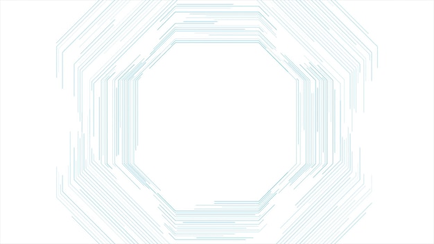 Foto linhas octogonais azuis abstrato fundo tecnológico futurista