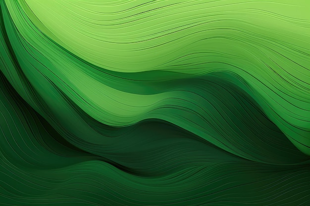 Linhas verdes orgânicas abstratas como fundo de papel de parede