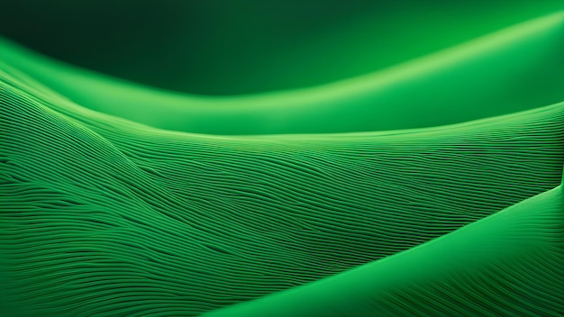 Linhas verdes orgânicas abstratas como papel de parede Ilustração de fundo Papel de parede Macro paisagem Onda