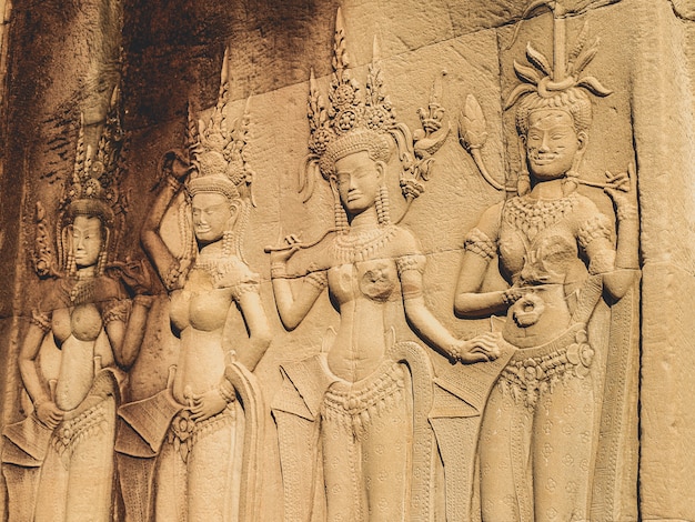 Foto linie kunst angkor wat angkor thom kambodscha