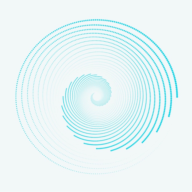 Linien in Kreisform Spiral Illustration Technologie rundes lineares Gestaltungselement Abstrakte geometrische Form