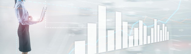 Linien und Pfeile gehen in die Perspektive Börsendiagramm Präsentationshintergrund