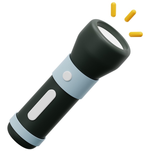 linterna 3d render icono ilustración