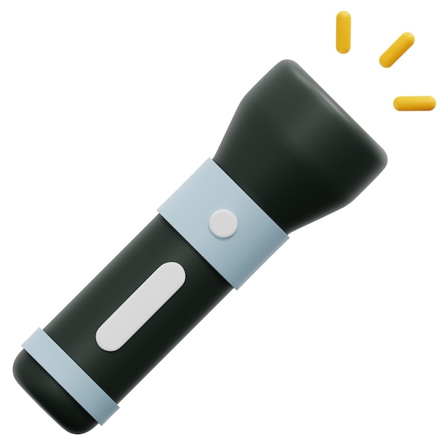linterna 3d render icono ilustración