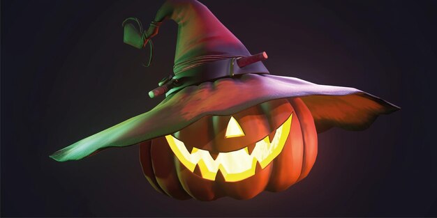 Linterna de calabaza de Halloween en 3D